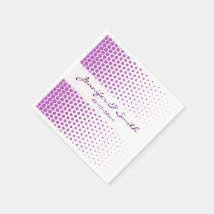 Fuchsia Stippen Modern Wit Servetten