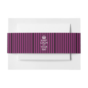 Fuchsia Stripes houdt CALM en uw Creative Text bij Uitnodigingen Wikkel