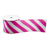 Fuchsia Stripes Satijnen Lint (Spoel)