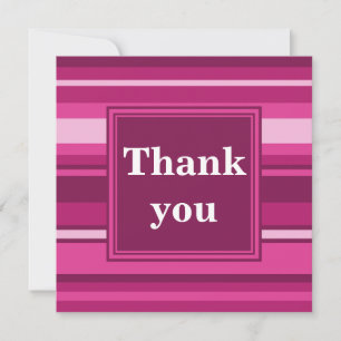 Fuchsia strips bedankt je kaart