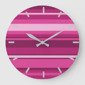 Fuchsia strips grote klok (Voorkant)