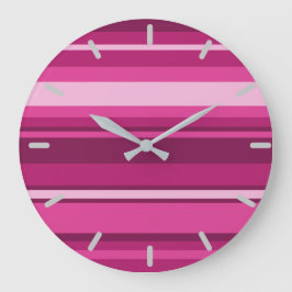 Fuchsia strips grote klok