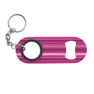 Fuchsia strips sleutelhanger flessenopener
