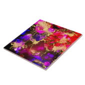 Fuchsia Stunning Alcohol Ink Painting Tegeltje (Zijkant)