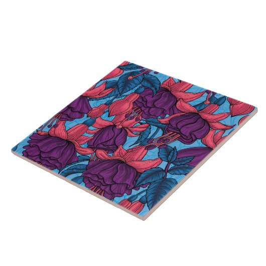 Fuchsia Tegeltje (Zijkant)