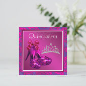 Fuchsia Tiara High Heel Schoenen Hot Pink Quincean Kaart (Staand voorkant)