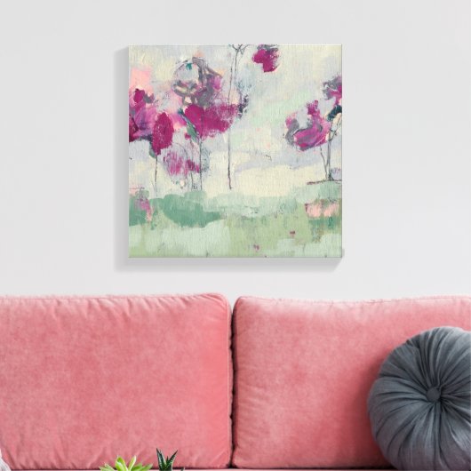 Fuchsia Treeline Canvas Afdruk (Insitu (Woonkamer))