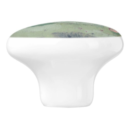 Fuchsia Treeline Keramische Knop (Zijkant)