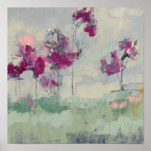 Fuchsia Treeline Poster