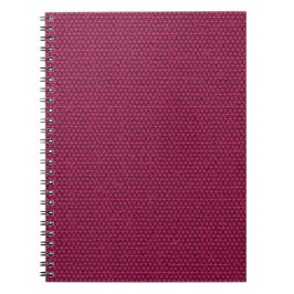 Fuchsia Triangles op Black Spiral Notitieboek