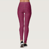 Fuchsia Triangles op zwarte Leggings (Achterkant)