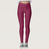 Fuchsia Triangles op zwarte Leggings (Voorkant)