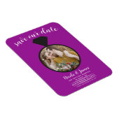 Fuchsia trouwring foto Save the Date Magneet (Rechterzijde)