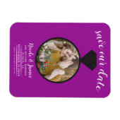 Fuchsia trouwring foto Save the Date Magneet (Horizontaal)