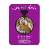 Fuchsia trouwring foto Save the Date Magneet (Verticaal)