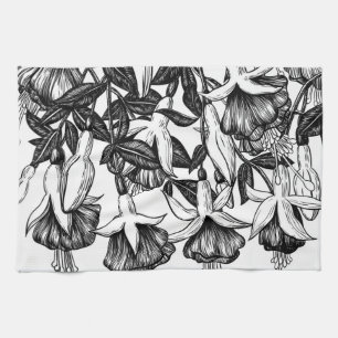 Fuchsia tuin theedoek