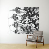 Fuchsia tuin wandkleed (In Situ (horizontaal))