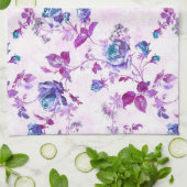 Fuchsia Turquoise Rozen Theedoek (Gevouwen)