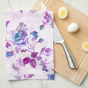 Fuchsia Turquoise Rozen Theedoek