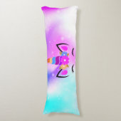 Fuchsia Unicorn Body Pillow Lichaamskussen (Voorkant Verticaal)