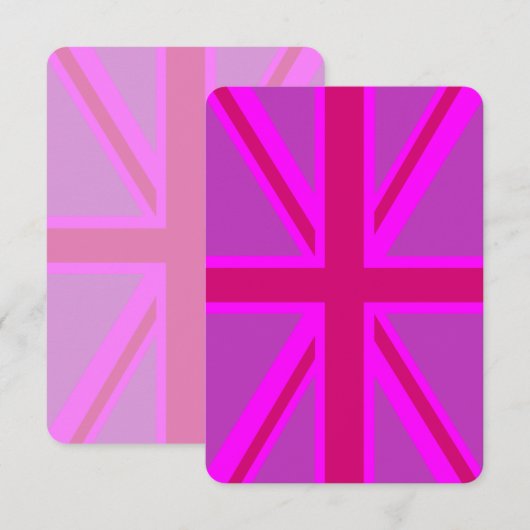 Fuchsia Union Jack (Voorkant / Achterkant)