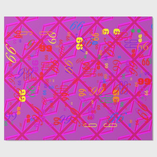 Fuchsia Union Jack Cadeaupapier (Vlak)