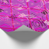 Fuchsia Union Jack Cadeaupapier (Hoek)