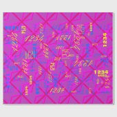 Fuchsia Union Jack Cadeaupapier (Vlak)