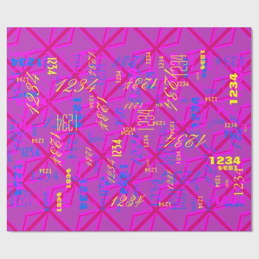 Fuchsia Union Jack Cadeaupapier (Vlak)