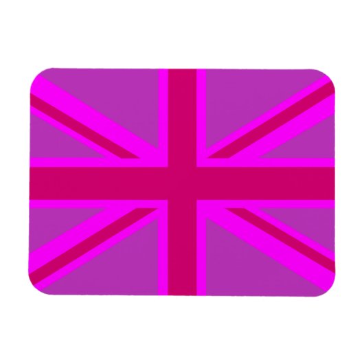 Fuchsia Union Jack Magneet (Horizontaal)