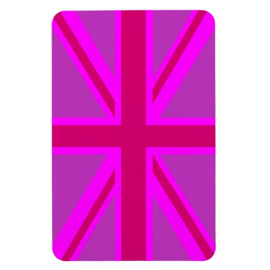 Fuchsia Union Jack Magneet (Verticaal)