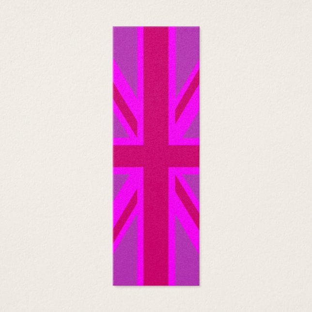 Fuchsia Union Jack Mini Visitekaartjes (Voorkant)