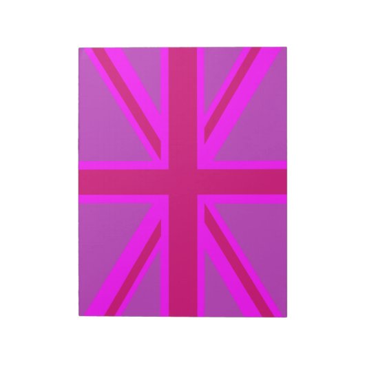 Fuchsia Union Jack Notitieblok (Linkerzijde)