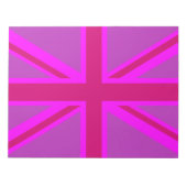 Fuchsia Union Jack Notitieblok (Voorkant)