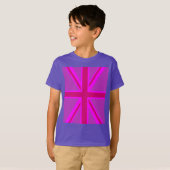 Fuchsia Union Jack T-shirt (Voorkant volledig)