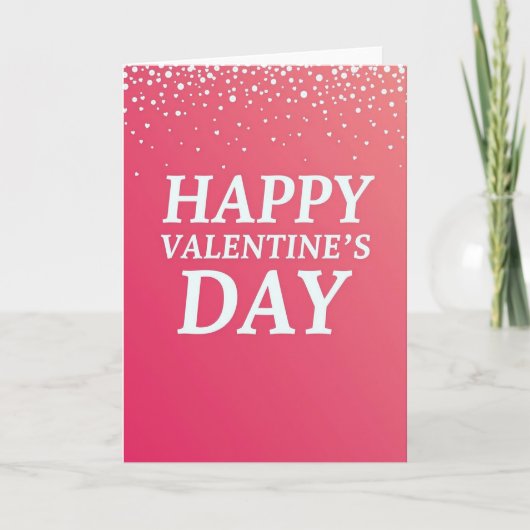 Fuchsia Valentijn Glitter Textuur Kaart (Voorkant)