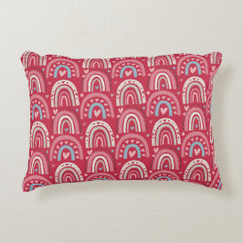 Fuchsia Valentijnsdag Rainbows Accent Kussen