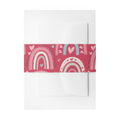 Fuchsia Valentijnsdag Rainbows Uitnodigingen Wikkel (Voorkant Voorbeeld)