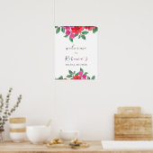 Fuchsia Vrijgezellenfeest Welcome Sign Poster (Keuken)