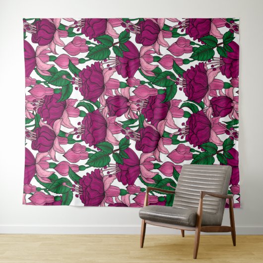 Fuchsia Wandkleed (In Situ (horizontaal))