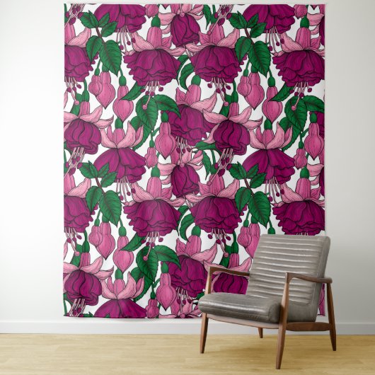 Fuchsia Wandkleed (In situ)