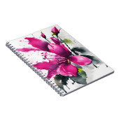 Fuchsia - Watercolor bloemen Notitieboek (Rechterzijde)