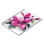 Fuchsia - Watercolor bloemen Notitieboek (Linkerzijde)