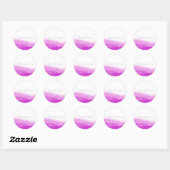 Fuchsia Waterverf Modern legant bruiloft Ronde Sticker (Vel)