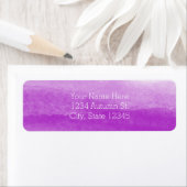 Fuchsia Waterverf Moderne Elegante Trouwlabels Etiket (Insitu)