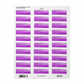 Fuchsia Waterverf Moderne Elegante Trouwlabels Etiket (Full Sheet)