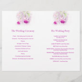 Fuchsia waterverf paars roze weddenschap programma (Achterkant)