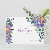 Fuchsia Waterverf Persoonlijke briefkaart (Staand voorkant)