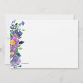 Fuchsia Waterverf Persoonlijke briefkaart (Achterkant)