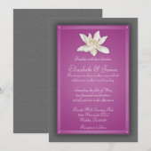 Fuchsia Wedding Invitations Kaart (Voorkant / Achterkant)